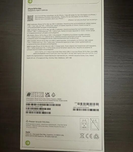 iPhone 16 Pro Max 256GB – Desert Titanium – Nou, Sigilat, Neverlocked