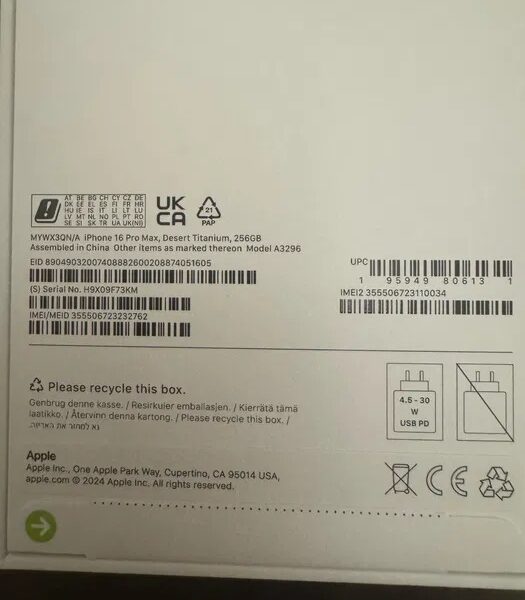 iPhone 16 Pro Max 256GB – Desert Titanium – Nou, Sigilat, Neverlocked