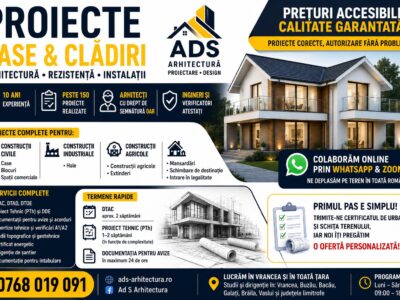 Proiecte Case, DTAC, Proiect Tehnic, Arhitect și Rezistență | Vrancea & România